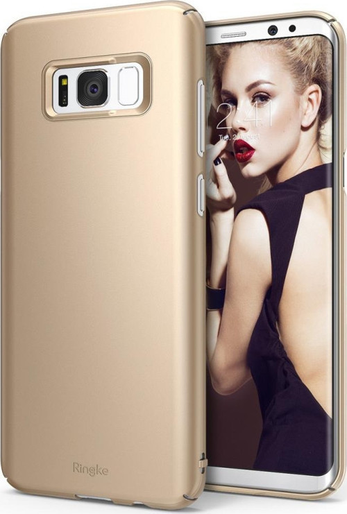 Slim Galaxy S8 ile Uyumlu Kılıf Royal Gold