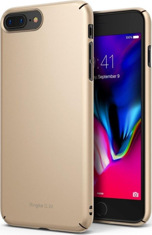 Slim iPhone 7/8 Plus ile Uyumlu KIlıf Royal Gold İnce Şık Tasarım