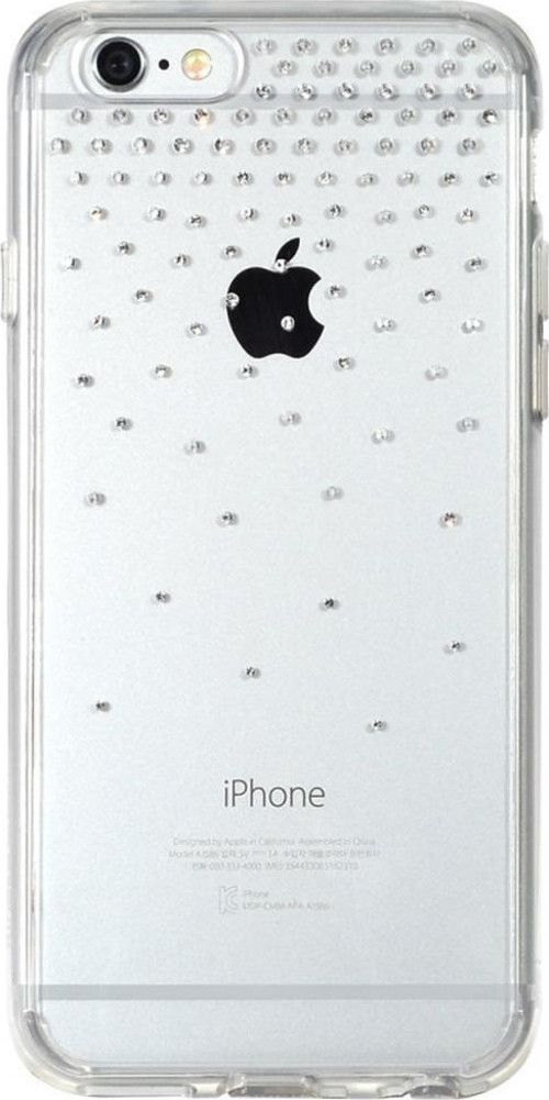 Noble Fusion iPhone 6s/ 6 ile Uyumlu Taşlı Kılıf Extra Darbe Emici Snow Clear