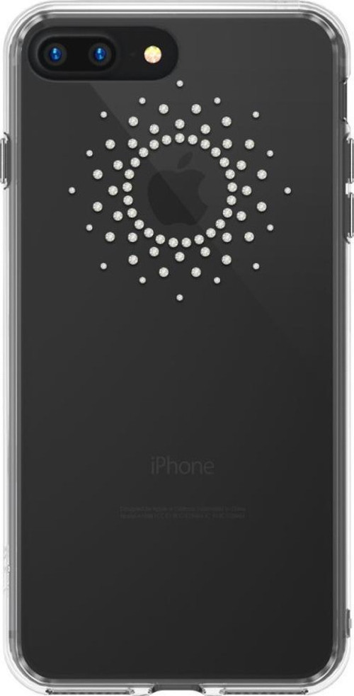 Noble Fusion İphone 7 Plus ile Uyumlu Taşlı Kılıf Extra Darbe Emici Sun Clear