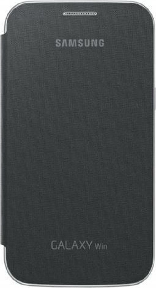 Galaxy Win i8552 ile Uyumlu Flip Cover Kılıf Siyah EF-FI855BSEGWW