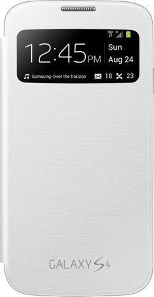 Galaxy S4 i9500 ile Uyumlu S View Cover Kılıf Beyaz EF-CI950BWEGWW