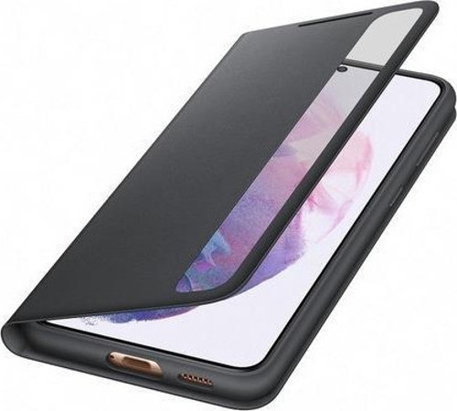 Galaxy S21 Plus ile Uyumlu Smart Clear View Kılıf-Siyah EF-ZG996CBEGTR