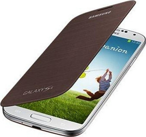 Galaxy S4 ile Uyumlu Flip Cover Kılıf Kahverengi EF-FI950BAEGWW
