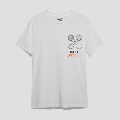 Street Wear Baskılı Beyaz Oversize T-shirt