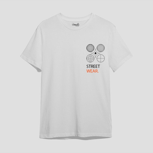Street Wear Baskılı Beyaz Oversize T-shirt