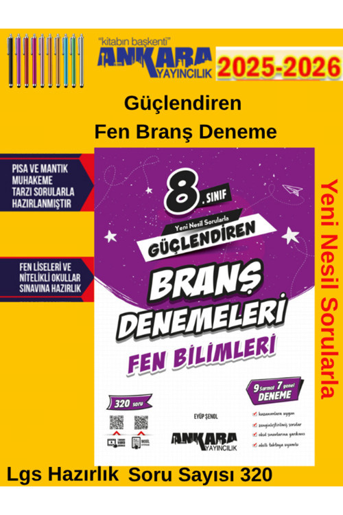 2025-2026 8.Sınıf Fen Güçlendiren Branş Deneme+Kalem