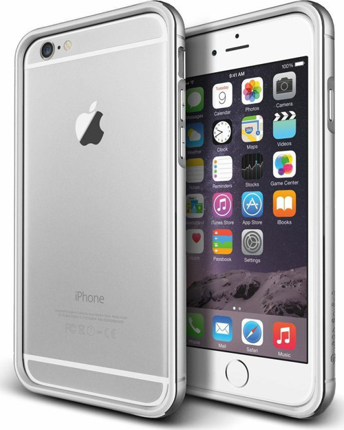 iPhone 6 Plus/6S Plus ile Uyumlu Iron Bumper Kılıf White Silver