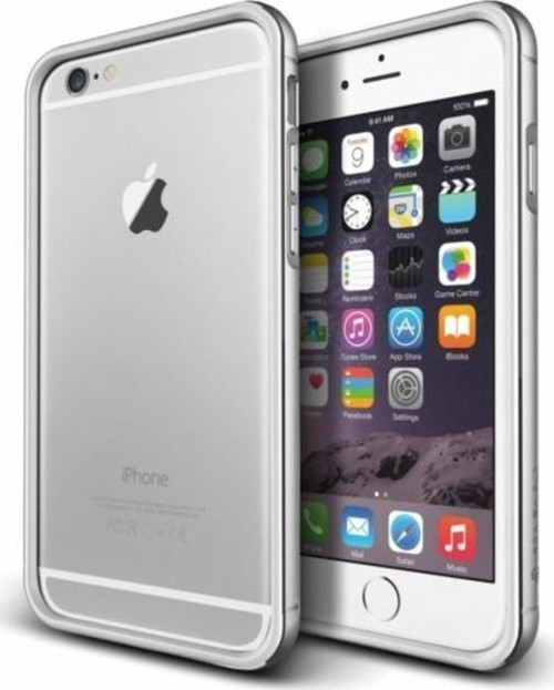 VRS Design iPhone 6 Plus / 6S Plus ile Uyumlu Iron Bumper Kılıf Black Silver
