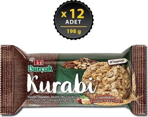 Burçak Kurabi Fındıklı 198 gr x 12 Adet