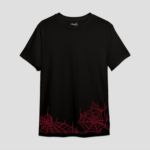 Web Baskılı Siyah Oversize T-shirt