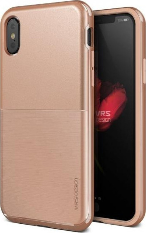 VRS iPhone X ile Uyumlu High Pro Shield Kılıf Blush Gold