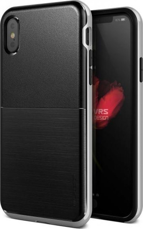 VRS iPhone X ile Uyumlu High Pro Shield Kılıf Satin Silver