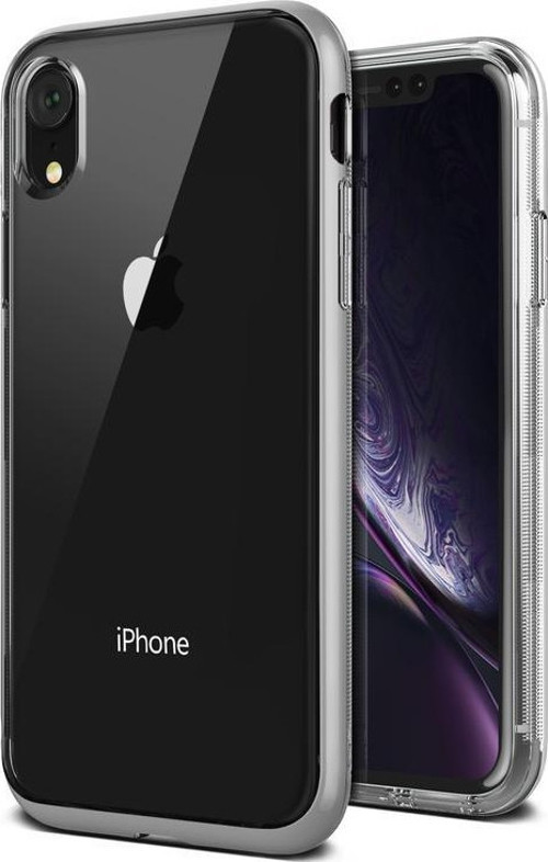 VRS iPhone XR ile Uyumlu Crystal Bumper Kılıf Steel Silver