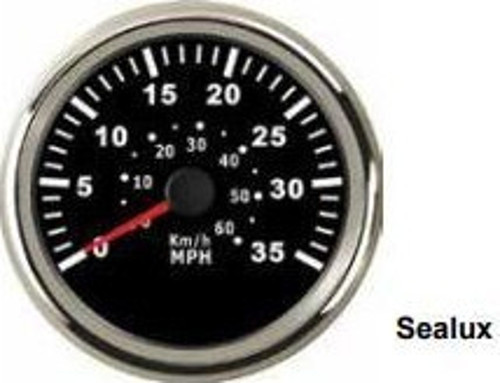 Sürat Göstergesi 85Mph 12/24V Ø85Mm Siyah