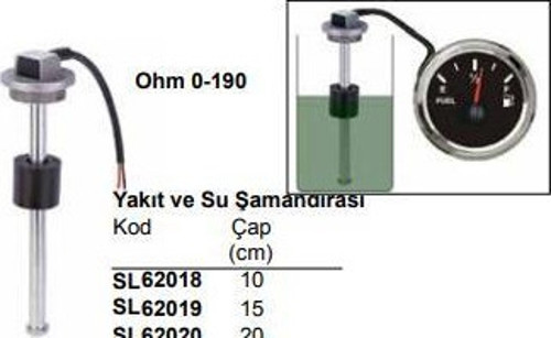 Yakıt/Su Şamandırası Cr-Ni 15Cm