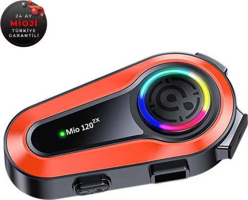 120 2x RGB 1000mAh IPX6 1500m 2 Kişilik Kask Intercom Motosiklet Bluetooth Kulaklık