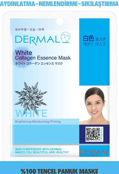 Aydınlatıcı, Nemlendirici, Sıkılaştırıcı Beyaz Kolajen Maske 23 gr