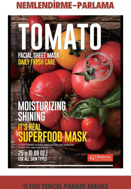 Parlaklık ve Nem Veren Domates Maske 25gr