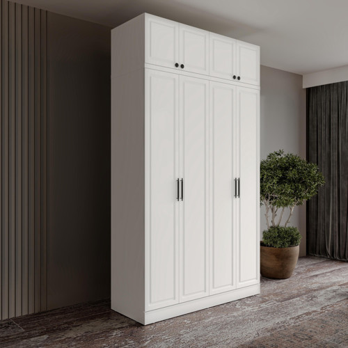 Milas 4 Kapaklı Komple MDF Yüklüklü Gardırop