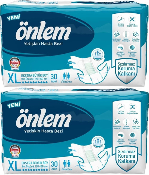 Hasta Bezi Bel Bantlı Tekstil Yüzey Xl Ekstra Büyük 60 Adet