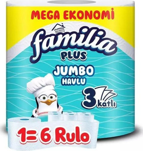 Plus Jumbo 1=6 Rulo Kağıt Havlu 6'lı
