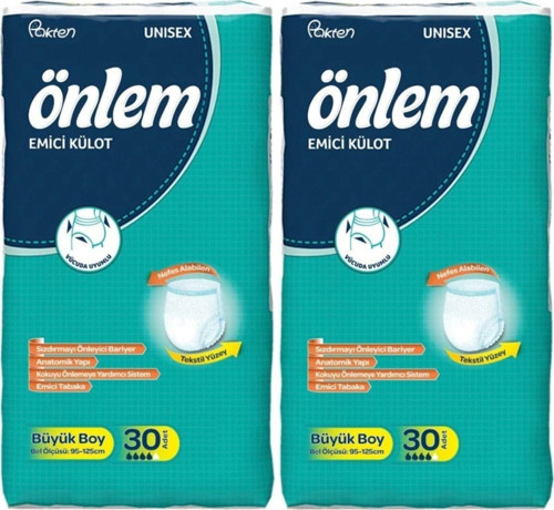 Emici Külot Hasta Bezi Large Büyük 60 Adet