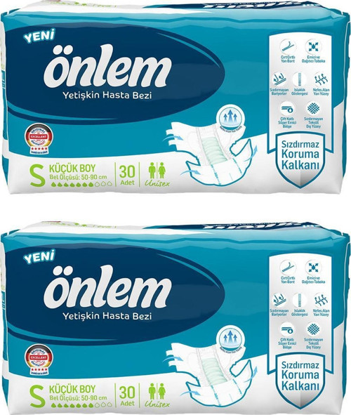Yetişkin Hasta Bezi Küçük Boy Small 30'lu x 2 Adet