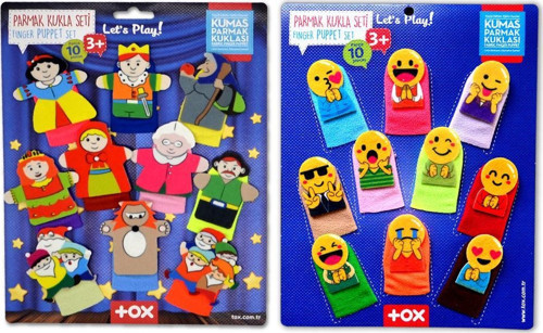 2 Set - 20 Parça Tox Emojiler ve Masal Kahramanları Parmak Kukla T225 T106