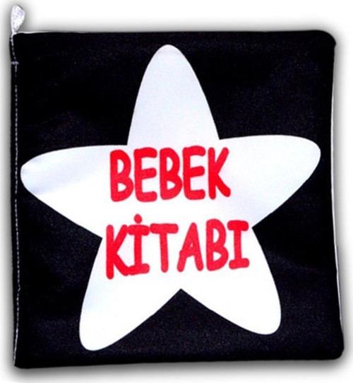 Bebek Siyah-Beyaz Kumaş Sessiz Kitap T060 - Bez Kitap , Eğitici Oyuncak , Yumuşak ve Hışırtılı