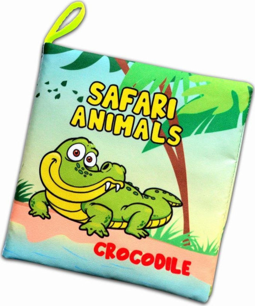 İngilizce Safari Hayvanları Kumaş Sessiz Kitap E130 - Bez Kitap , Eğitici Oyuncak , Yumuşak ve Hışırtılı
