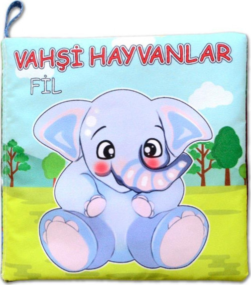 Vahşi Hayvanlar Sessiz Kumaş Kitap T111 - Bez Kitap , Eğitici Oyuncak ,Yumuşak ve Hışırtılı