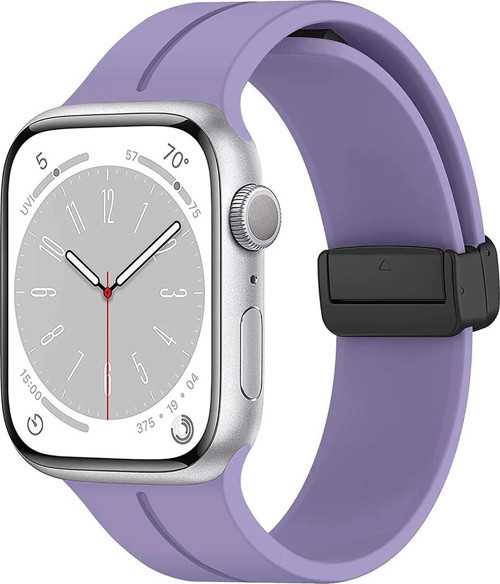 Apple Watch SE 44mm Kordon Ribbon Line Lila