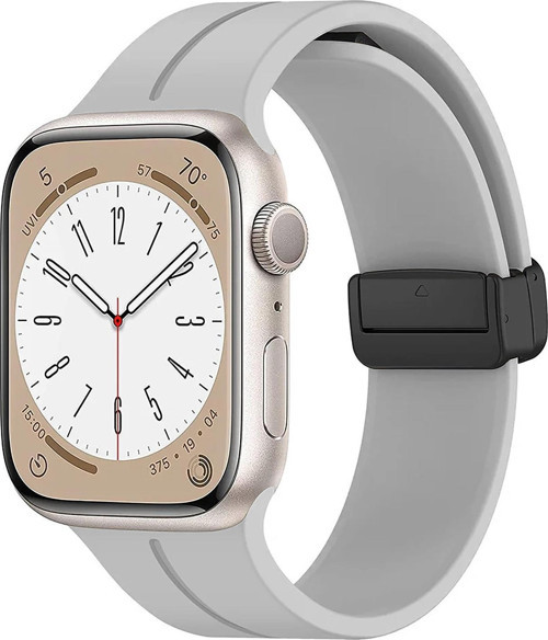 Apple Watch SE 44mm Kordon Ribbon Line Gri