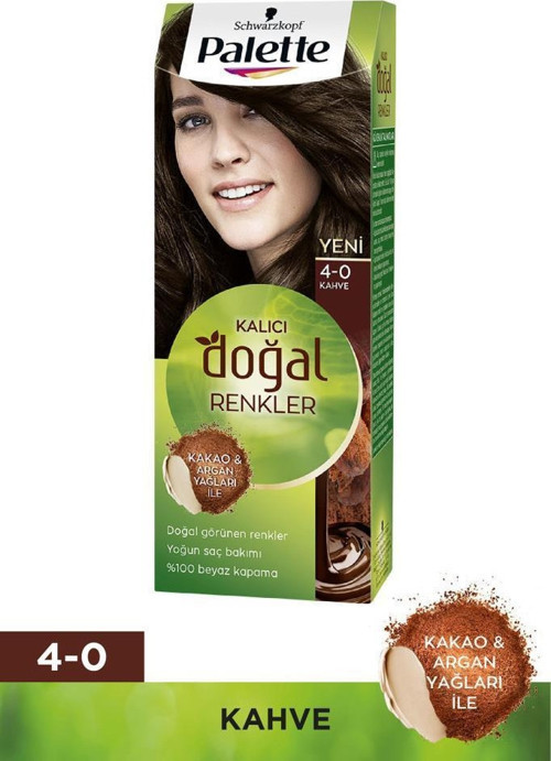 Schwarzkopf Palette Kalıcı Doğal Renkler 4-0 Kahve Saç Boyası