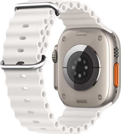 Apple Watch Series 7 45mm Kordon Ocean Band Beyaz