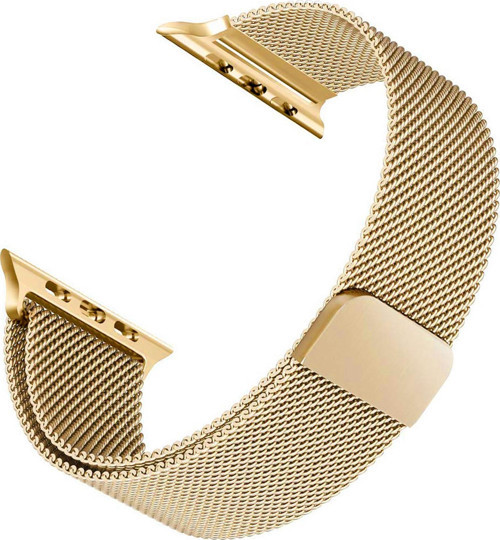 Apple Watch Series 9 45mm Milanese Loop Kordon Gold