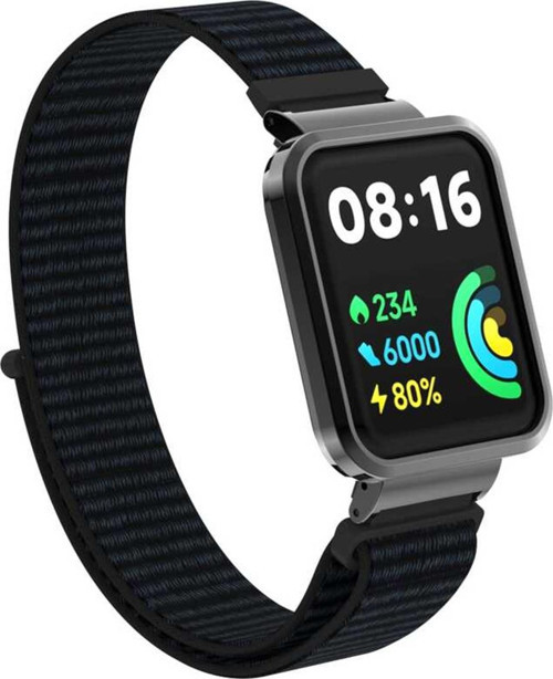Xiaomi Redmi Watch 2 Lite Hasırlı Kordon Woven Sport Loop Siyah