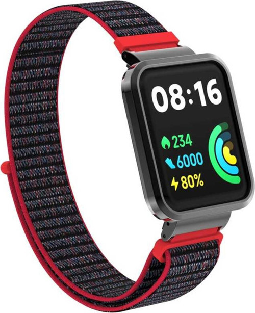 Xiaomi Redmi Watch 2 Lite Hasırlı Kordon Woven Sport Loop Koyu Pembe