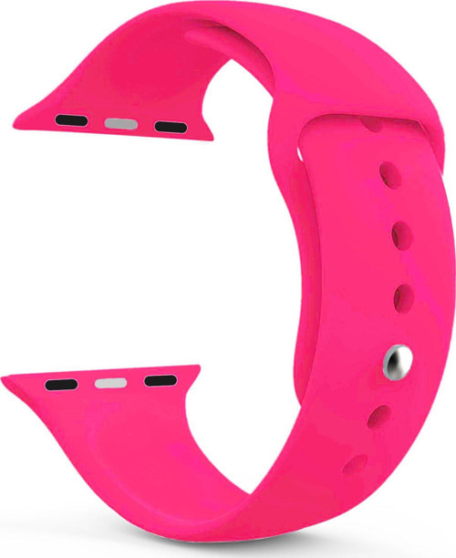 Apple Watch Series 9 41mm Silikon Kordon Koyu Pembe