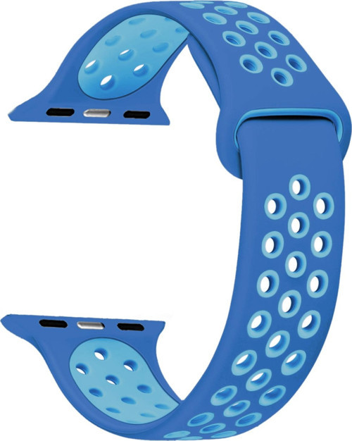 Apple Watch Series 8 45mm Rainbow Sport Band Kordon Mavi Turkuaz
