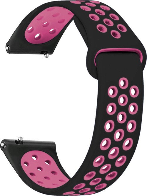 Amazfit GTS Rainbow Sport Band Kordon Siyah Pembe