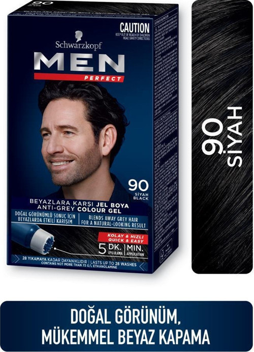 Men Perfect Saç Boyası 90 - Siyah