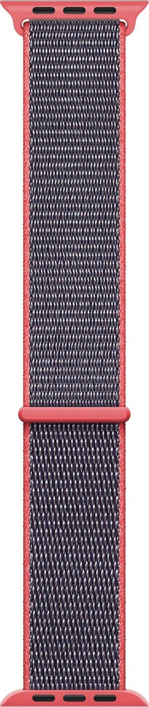 Apple Watch SE 2022 44mm Hasırlı Kordon Woven Sport Loop Koyu Pembe