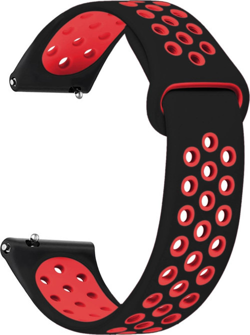 OnePlus Watch Rainbow Gently Band Kordon Siyah Kırmızı