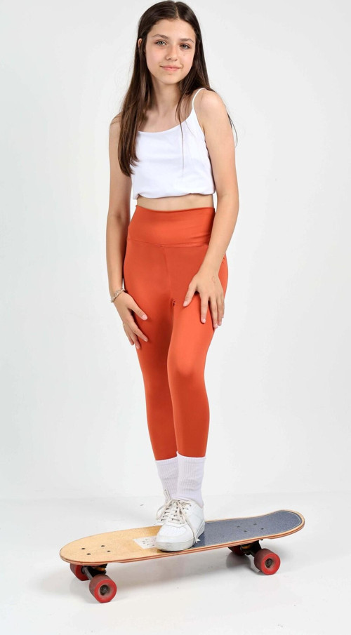 Kız Çocuk Yüksek Bel, Koşu, Yürüyüş, Biker, Casual, Spor, Atletik, Egzersiz, Fittnesstayt