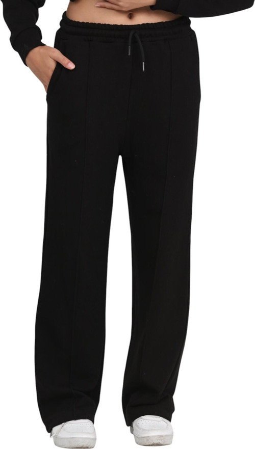 Kız Çocuk 3 İplik Penye Pamuk Beli Lastikli Bağcıklı Eşofman Altı Okul Pantolon