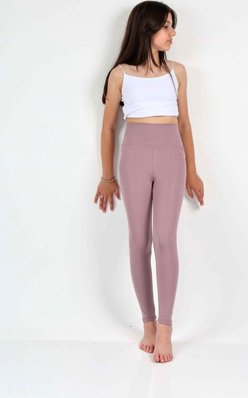 Kız Çocuk Yüksek Bel, Koşu, Yürüyüş, Casual, Spor, Atletik, Egzersiz, Fittness Tayt
