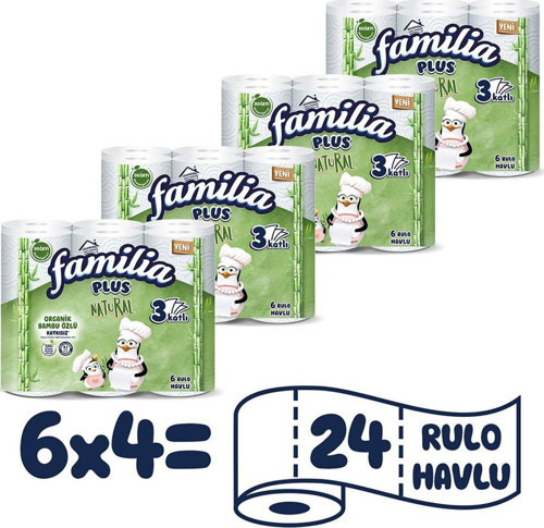 HAVLU NATUREL KATKISIZ 6 LI *4 24 RULO