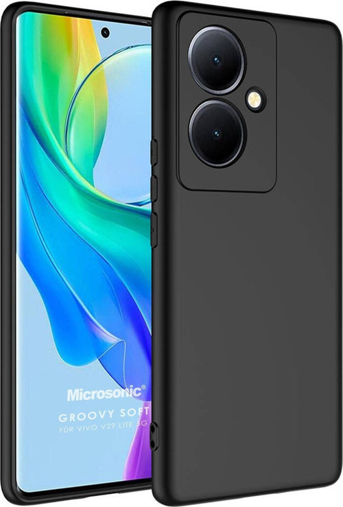 Vivo V29 Lite 5G Kılıf Groovy Soft Siyah